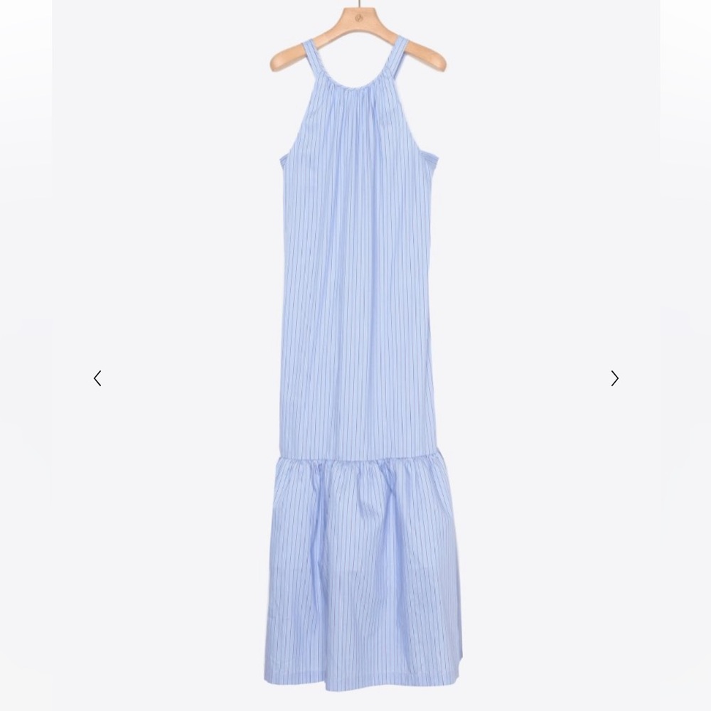 3.1 Phillip Lim Striped Tent Dress, Light Blue & Navy